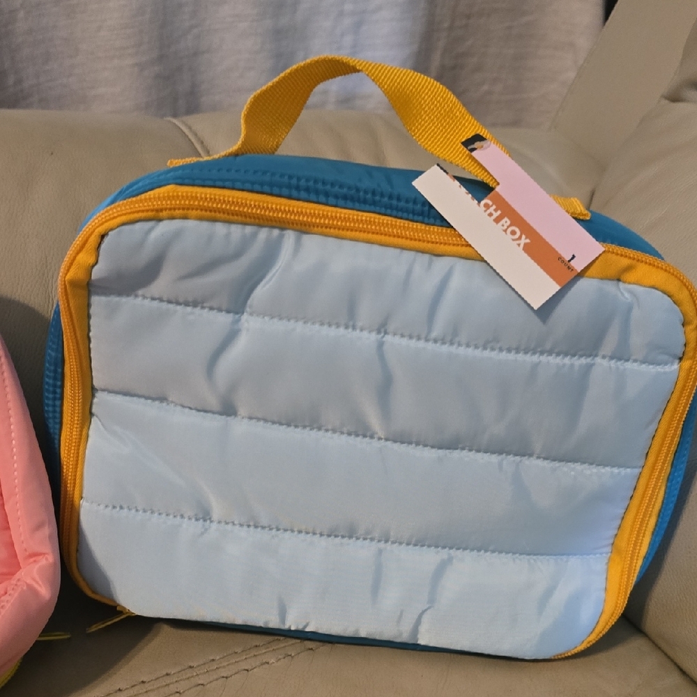 Kids Blue and Yellow Lunch Bag